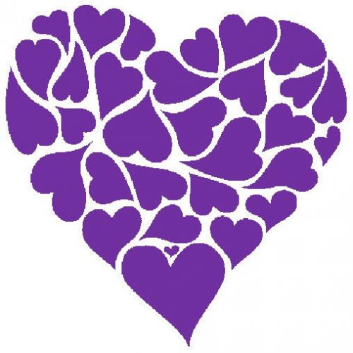 30 Custom Purple Heart of Hearts Personalized Address Labels