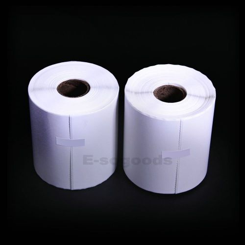 2x Rolls of 250 4&#034; x 6&#034; White Direct Thermal Labels Free USA 2-3 Days Shipping