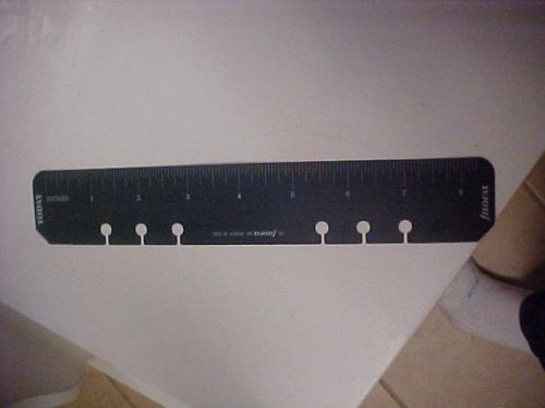 Filofax A5 Ruler Page Marker in Inches (8&#034;) ~ Black! Excellent Condtion!