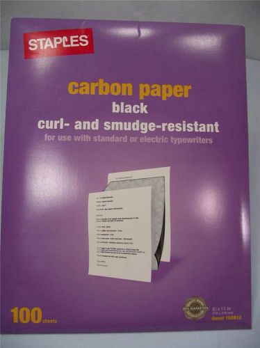 New black carbon paper curl smudge resistant 8.5x11 staples typewriter 100 sheet for sale