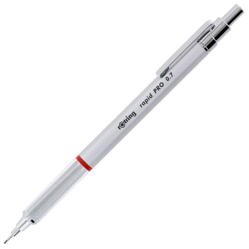 Rotring rapid pro technical drawing chrome plated 0.7mm mechanical pencil silver for sale