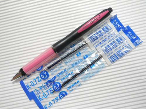 NEW Zebra BA61 0.7mm ball point pen free 2 refill blue ink Purple