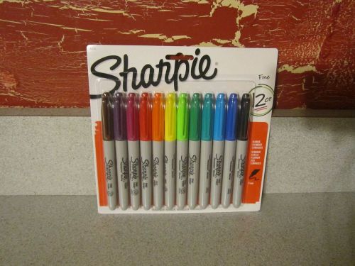 Package of 12 Sharpie Fine Permanent Markers - Brand New