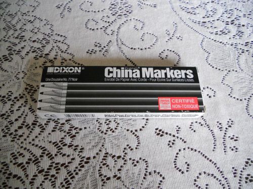 Dixon Ticonderoga Company - Phano China Markers - Black - Pack of 12