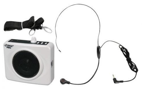 New pyle portable waist-band pa speaker w/ headset microphone usb ipod mp3 input for sale
