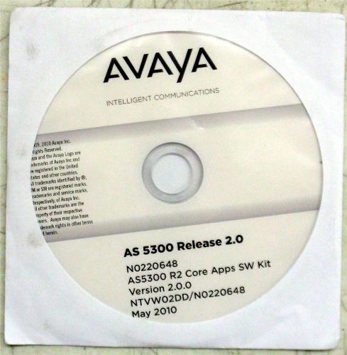 Avaya NTVW02DD - AS 5300 Release 2.0 Core Apps Software Kit