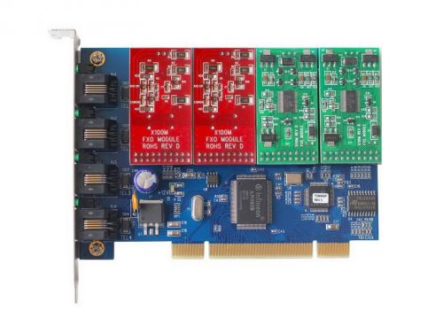 Tdm400p 4 ports pci with 2fxs &amp; 2 fxo asterisk card for voip ip pbx voip adapter for sale