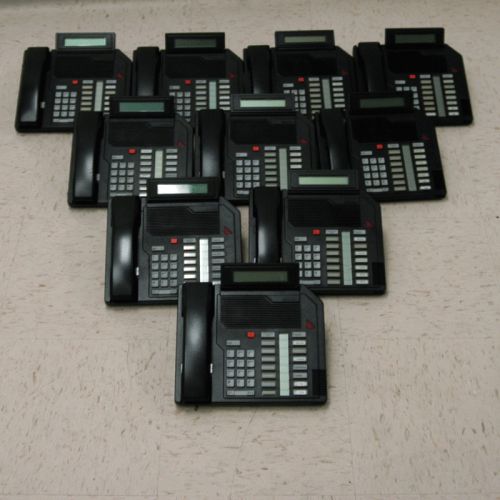 Lot of 10 Nortel Meridian M2616 Display Phones Business Office NT2K16XE03 Black