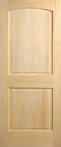 2 PANEL ARCH TOP CLEAR PINE STAIN GRADE SOLID CORE INTERIOR WOOD DOORS - PREHUNG