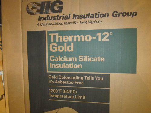 1 PIECE IIG&#039;S THERMO-12 GOLD 3&#034; X 2-1/2&#034; CALCIUM SILICATE PIPE INSULATION NEW