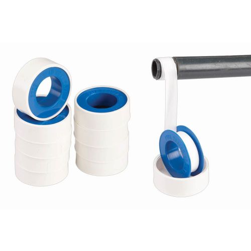 10 Rolls 43-1/3 ft. x 1/2 in. Plumber&#039;s Thread Seal Tape