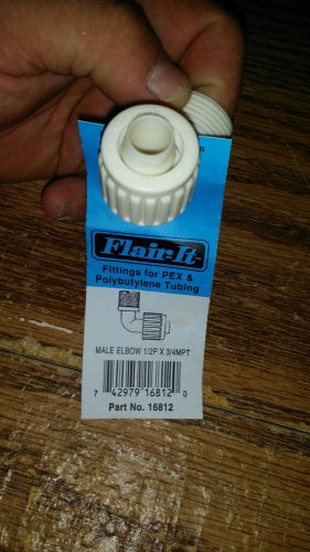 1 (ONE) NIB MALE ELB 1/2 P X 3/4 MPT FLAIR IT FITTING PART # 16812