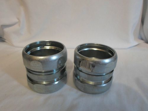 Lot of 2 - 2&#034; J PIPE NIPPLE with Rings