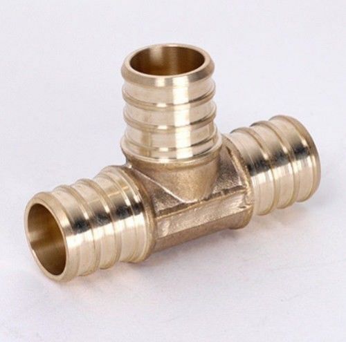 (25) 3/4&#034; pex tee - brass crimp fitting - lead free - everflow for sale