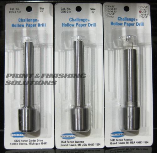 Challenge Drill Bit 2.5” ALL SIZES Available! 3/8&#034; Set of Three OEM # CD-6-2-1/2