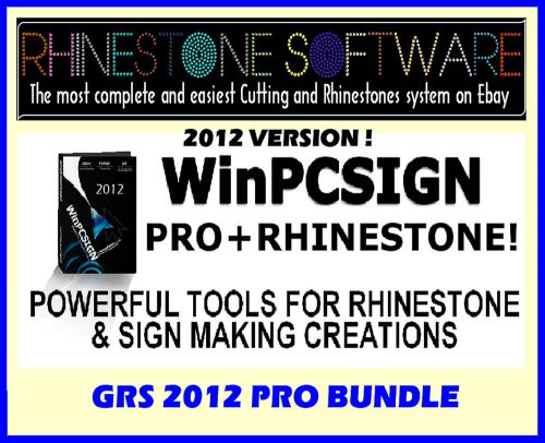 Rhinestone &amp; beading craft &amp; sign plotter software  #1 winpcsign pro 2012 + more for sale