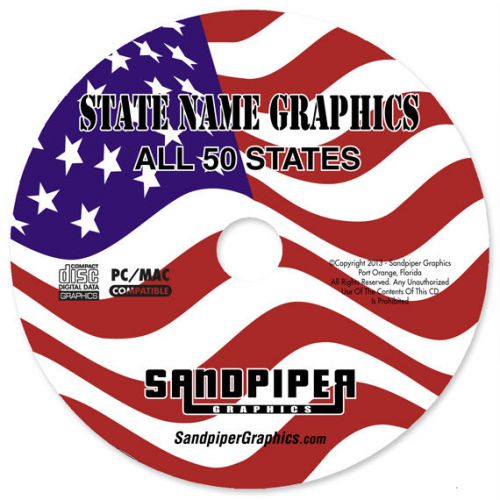 Red, White and Blue Patriotic State Names Graphic Collection - Clipart CD