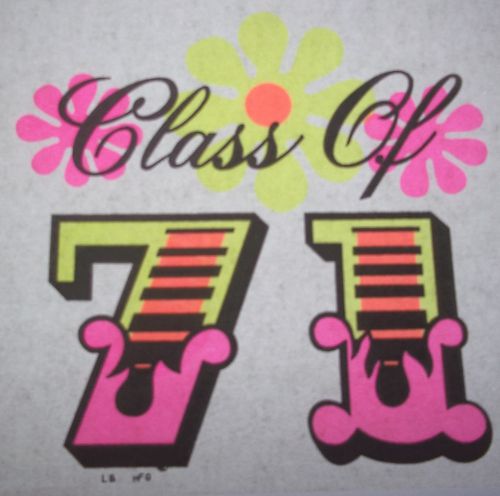 Class Of 71 Vintage 70&#039;s  T-Shirt transfer Iron on