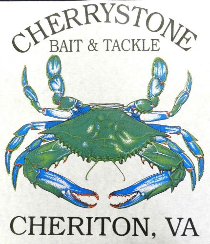 Cherrystone Bait &amp; Tackle Cheriton Blue Crab Screen Print Transfer Wall Craft