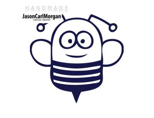JCM® Iron On Applique Decal, Bee Navy Blue