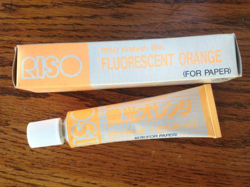 FLUORESCENT ORANGE  New 40cc RISO  Hi-Mesh Master INK -For Paper - GOCCO Stamp