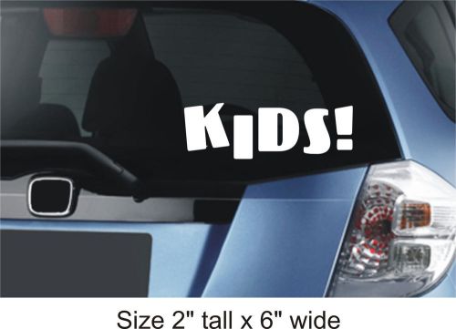 2X Kids Text Personalized  funny car vinyl sticker - FAC - 95 A