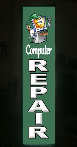 Computer repair led light up sign box very bright laptops desktops for sale