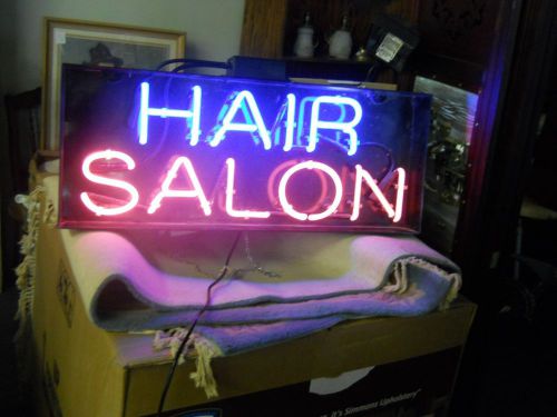 Neon Hair Salon  7 Days  32&#034; by 13&#034;
