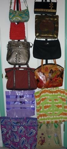New! hanging purse/handbag display rack - hook / mount hang purses - free ship for sale