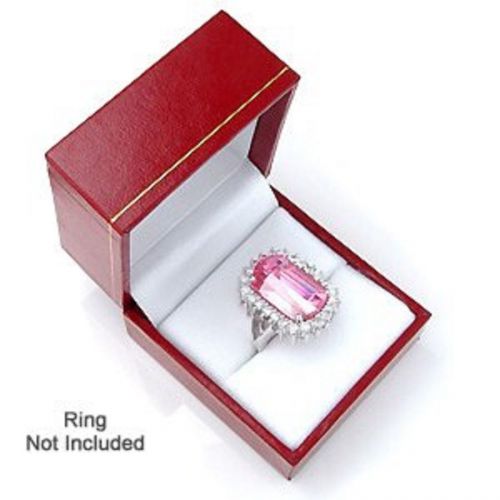 Classic Cartier Design Leatherette Red Ring Gift Box