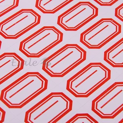 1 Bag Red Rectangle Blank Adhesive Paper Price Sticker Label 1.5x0.9&#034;