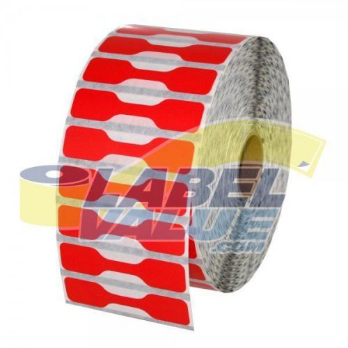 Zebra Compatible LV-10010064 Red Jewelry Labels - Barbell Style LV-10010064RED