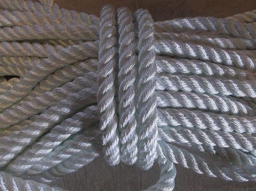 *new* 100 feet of 7/8 &#034; inch  polyester white rope for sale