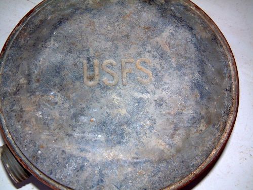 Vintage Signed Original Oasis U.S. Forestry Service All Metal Canteen