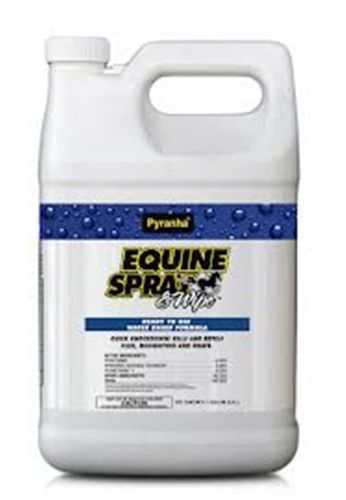 PYRANHA Spray N Wipe Equine Horse Fly Spray Repels Kills Flies Water Base Gal.