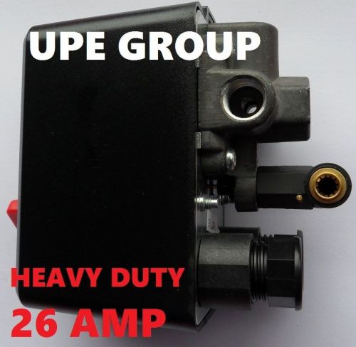 26 AMP PRESSURE SWITCH CONTROL AIR COMPRESSOR 95-125   4 PORT HEAVY DUTY COND