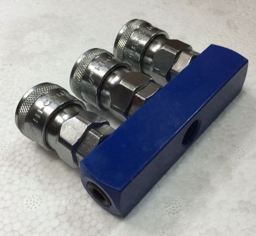 3 way Quick Connect Coupler Air Fitting Manifold Nitto Style
