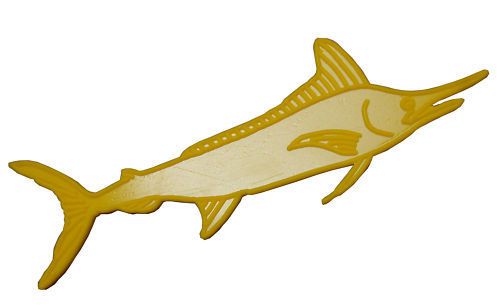 Large Marlin Fish Decorative Concrete Rubber Stamp Tool Mat 9SC04
