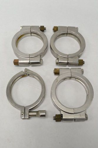 LOT 4 ASSORTED 3IN STEEL COMPATIBLE CLAMPS B214193