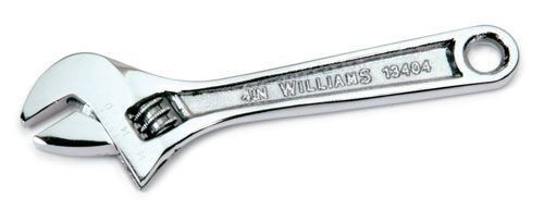 WILLIAMS HEAVY DUTY 24&#034; ADJUSTABLE WRENCH, POLISHED CHROME, #13424A