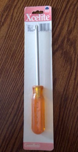 Xcelite X103V #3 Phillips Type Screwdriver 6&#034; Shaft With Amber Handle