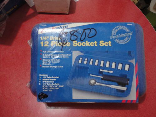 PRO VALUE 1/4&#034; 12 PIECE SOCKET SET NEW IN THEBOX