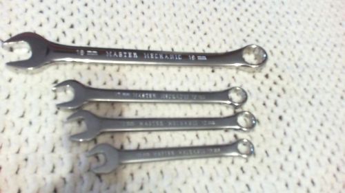 LOT OF 4 NEW (MASTER MECHANIC) WRENCHES (10MM,12MM,13MM,&amp; 18MM) OPENED/BOXED END