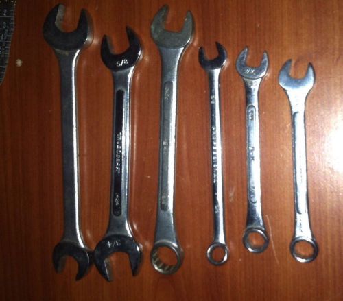 Lot Of 6 Wrenches One Is A Proto Combination 2 Are Open End N 3 Comb Wrenches.