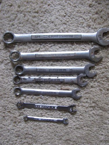 CRAFTSMAN  COMBINATION WRENCH LOT OF 7