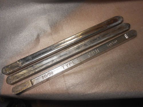 3 bars 50/50 type s lead tin quality solder 4 3/4 lbs for sale
