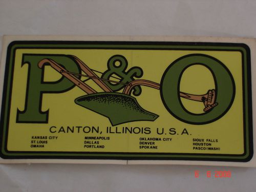 P &amp; O  Decal for Antique gas engine