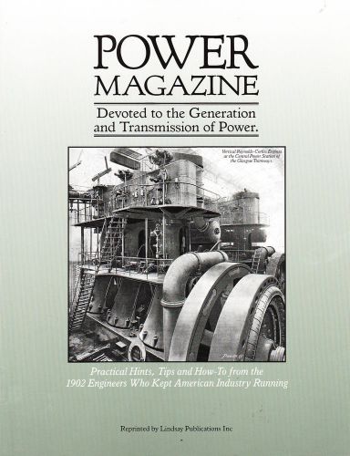 Power magazine – steam engines articles from 1902 – reprinted for sale