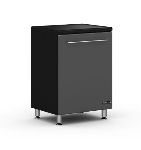 Ulti-mate ga-02 1-door base cabinet graphite grey &amp; black for sale