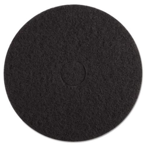 Premier 4017BLA Standard Black Floor Pads, 17&#034; Dia, Black, 5/carton